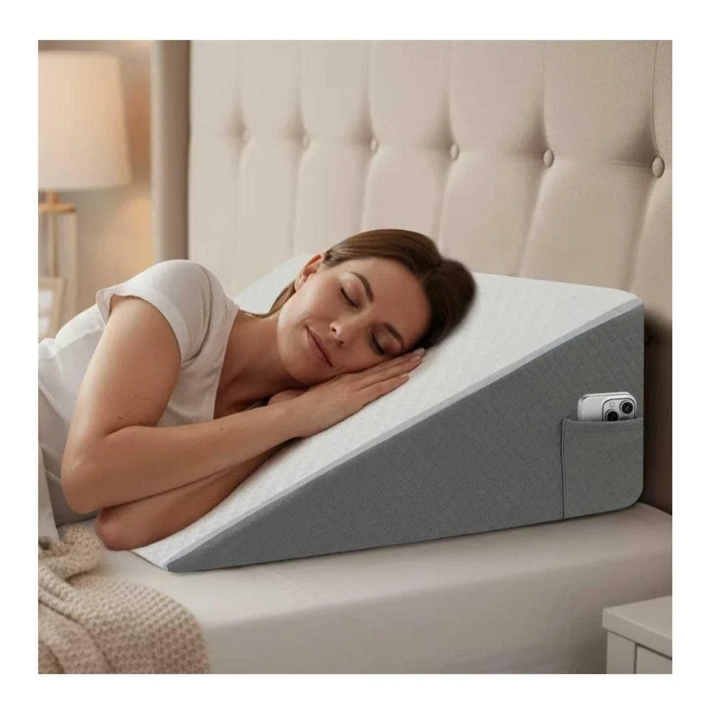 Wedge Pillow for Sleep Apnea, Acid Reflux, Snoring, Cooling Memory Foam,24x24x10
